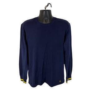 Polo Ralph Lauren Cozy Lounge Crewneck Sweatshirt Navy Blue Size Large